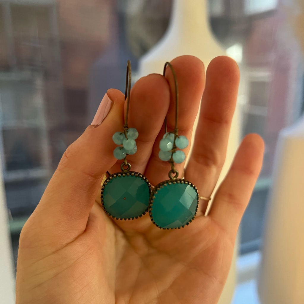 Blue/Turquoise Statement Earring